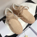 Biscuit Shoes Lace-up Platform Platform Casual White Shoes