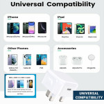 For 14 13 12 11 Pro Mini XR XS MAX Fast Charging USB-C PD Plug Charger Cable