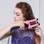 3 Barrel Hair Curling Iron Wand With LCD Temperature Display