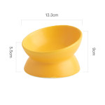 Pet Oblique Mouth High Foot Protection Cervical Vertebra Ceramic Bowl