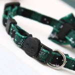 Christmas Snowflake Plaid Bow Bell Cat Collar