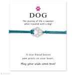 DOG Blessing Card Bracelet Infinity Wish Bracelet