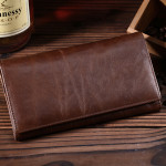 First Layer Leather Wallet Long Vintage Oil Wax