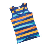 Summer Boys' Vests, Cotton Children's Vests, Big Children's Summer Striped Baby Vests, Stretch Cotton