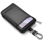 Men's Large-capacity Zipper Real Cowhide Card Case