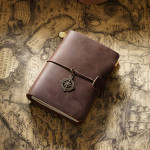 Travel Notebook Cowhide Leather Diary Vintage