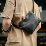 Leather Shoulder Bag Horizontal Zipper Casual