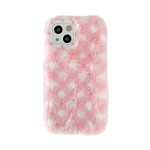 Women's Fashionable Plush Plaid Mobile Phone Case