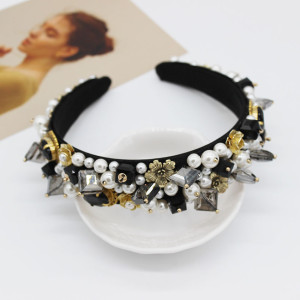 Exaggerated Court Geometric Crystal Full Diamond Headband