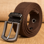 Men's Outdoor Buckle Thick Woven Canvas Belt