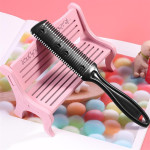 Bulk Black Double-Sided Hair Cutting Brush Bangs Hair Repairer Plastic Comb With Blade