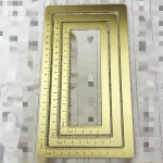 Brass Calligraphy Weight Brush And Paper Scale