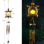 Wrought iron hollow sun moon wind chime pendant LED outdoor garden landscape decoration