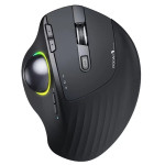 Wireless Trackball Mouse Rechargeable 2.4G Bluetooth Dual-mode Luminous Mouse