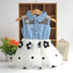 Summer girls wear denim skirt dress dress baby baby princess dress on behalf of a children.