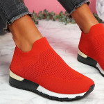 New Style Flying Knit Socks Shoes Stretch Cloth 43 Size Women's Shoes