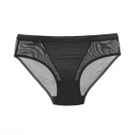 Women's Briefs Low Waist Mesh Pure Color Transparent Underwear