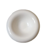 Ins Style Simple Pure White Ceramic Round Flanging Saucer