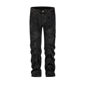 Twisted Fashion Washed Straight Casual Jeans