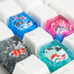 Scenery Koi Backspace Resin Keycaps For Cherry Mx Switch