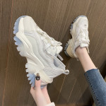 All-Match Jelly Platform Casual Sports White Shoes