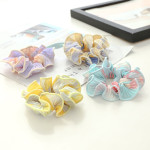 Pleated Color Tie Dye Large Intestine Ring Japanese And Korean Temperament Girl Head Rope Hair Accessories