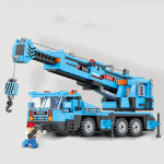 Children's Small Particle Building Blocks Toys Assembling Engineering Car Crane Excavator Intelligence Brain Assembly Boy Gift