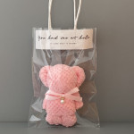 Bear Coral Velvet Towel Gift Handbag