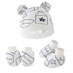 Newborn Hat Anti-grasping Gloves Booties Suit