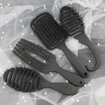 Hollow square eight-claw curved black comb