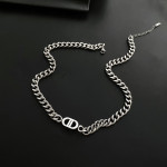 Colorless Cuban Chain Women's Necklace