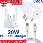 For 14 13 12 11 Pro Mini XR XS MAX Fast Charging USB-C PD Plug Charger Cable