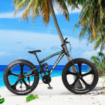 26-Inch 21-Speed​​High-Carbon Steel Frame, Beach And Snow Fat Tire Mountain Bike