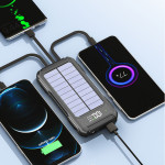 Solar Power Bank 20000mAh 4 USB Backup External Battery Charger For Cell Phone