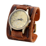 Men's Wide Leather Watch Vintage Bracelet