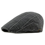 British Retro Duck Tongue Hat Men's Plaid