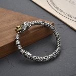 S925 Silver Vintage Craft Men's Bracelet