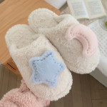 Heart Stereoscopic Star Moon Plush Slippers Female