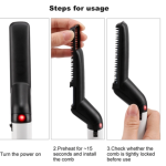 Hair Straightener Men Multifunctional Comb Curling Electric Brush Professional Hair Comb Brush Beard Straightener Hair Curler Fast Heating Styling Tools