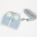 Solid Color Pet Bowknot Mesh Plain Chest Back