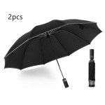 Inverted Umbrella Travel Portable Windproof Folding Umbrella,10Ribs Auto Close Umbrella,Reflective Stripes For Night Safety