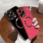 All-inclusive Electroplated Metal Brushed Magnetic Phone Case