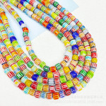 Bouquet Mille-fleurs Glass Straight Hole Beads String Material