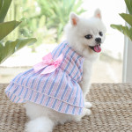 Spring Summer And Autumn New Plaid Pet Cat Clothes Supplies Stripes