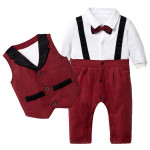 Boys Fashion Jumpsuit Vest Hat Set