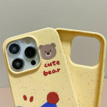 Cute Bear Phone Case Biodegradable Material Anti-drop