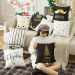 Christmas Pillow Cover Nordic Gilding Letters