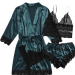 European And American Ladies Pajamas Four-piece Set