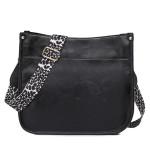 PU Leather Casual Shoulder Messenger Bag Leopard Print Shoulder Strap Tote Bag Large Capacity Minimalist Design