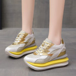 Thick-soled and 6cm Taller Casual Shoes with All-match Lace-up